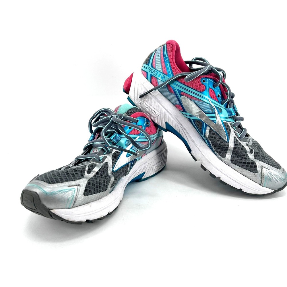 Brooks Ravenna 7 Womens Running Shoes Blue Pink Silver 1202081B127 Size 7.5